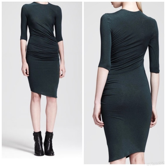 Helmut Lang Asymmetric Nova Jersey Dress - Picture 1 of 10